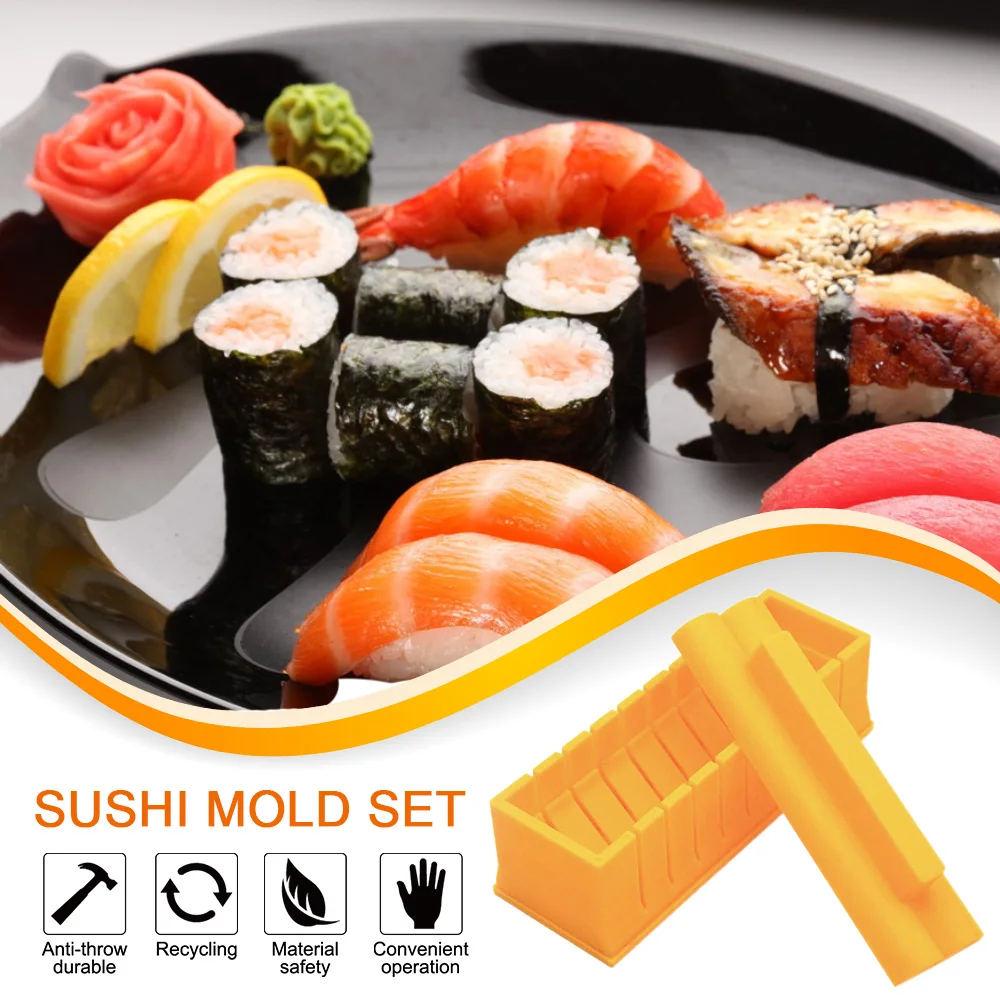 4pcs Sushi Making Kit Food Japanese Rice Ball Cake Roll Sushi Food Grade HIPS Plastic Multifunctional Mould Making Sushi Tools
4pcs Sushi Making Kit Food Japanese Rice Ball Cake Roll Sushi Food Grade HIPS Plastic Multifunctional Mould Making Sushi Tools