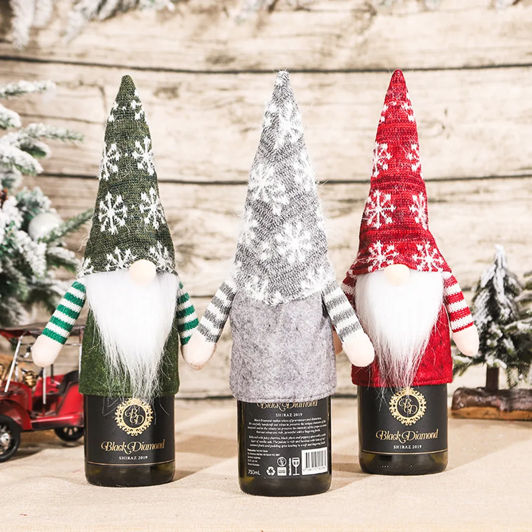 New Fashion Christmas Wine Bottle Sweater Champagne Bottle Cover Xmas Table Party Decor Fesitivle Props Christmas Decorations
New Fashion Christmas Wine Bottle Sweater Champagne Bottle Cover Xmas Table Party Decor Fesitivle Props Christmas Decorations