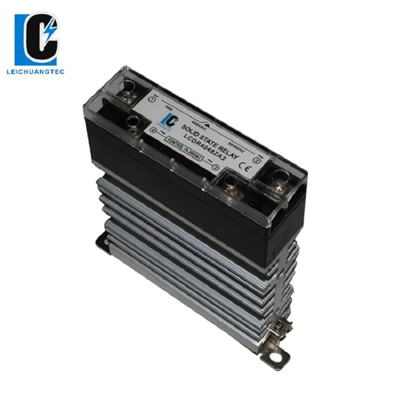 AC to AC 40A Industrial relay slim SSR DIN rail mount solid state relay with heat sink LeiChuang TEC
AC to AC 40A Industrial relay slim SSR DIN rail mount solid state relay with heat sink LeiChuang TEC