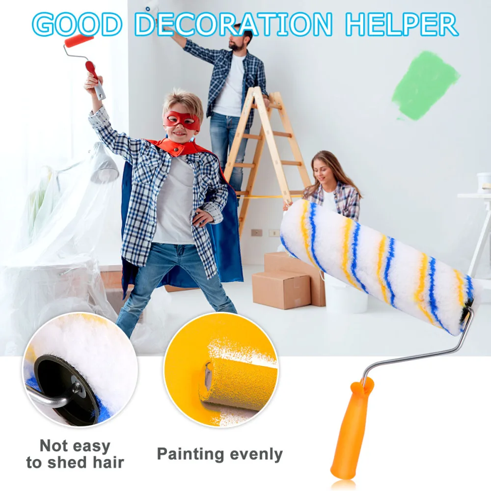 4pcs 250mm DIY Paint Brushes Wall Paint Roller Brush for Home Dorm Hotel Decorating
4pcs 250mm DIY Paint Brushes Wall Paint Roller Brush for Home Dorm Hotel Decorating