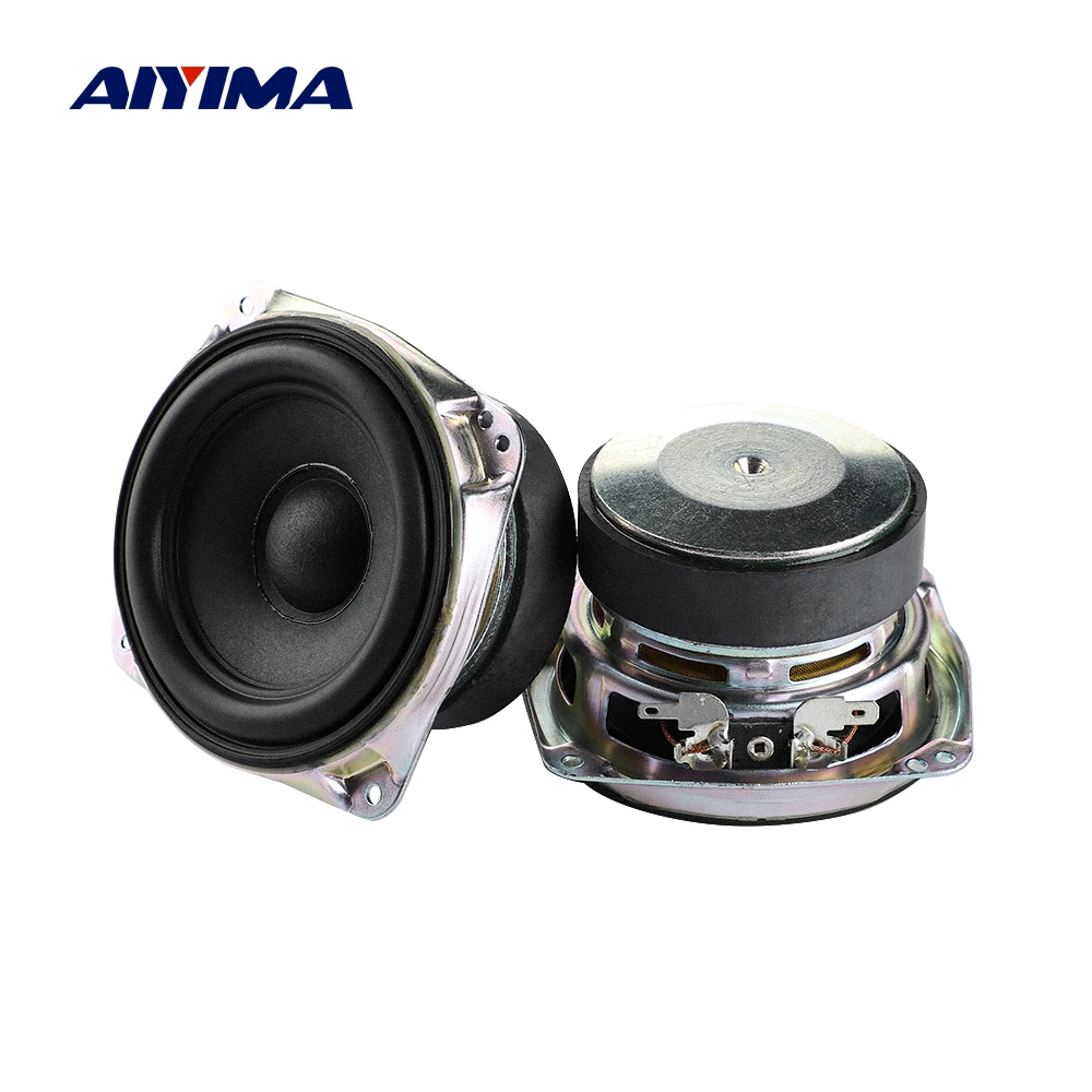 

AIYIMA Audio 2PCS 3 Inch Midrange Bass Speaker 4 Ohm 30W Rubber Edge Long Stroke Woofer Loudspeaker Mid-woofer Home Theater 85mm