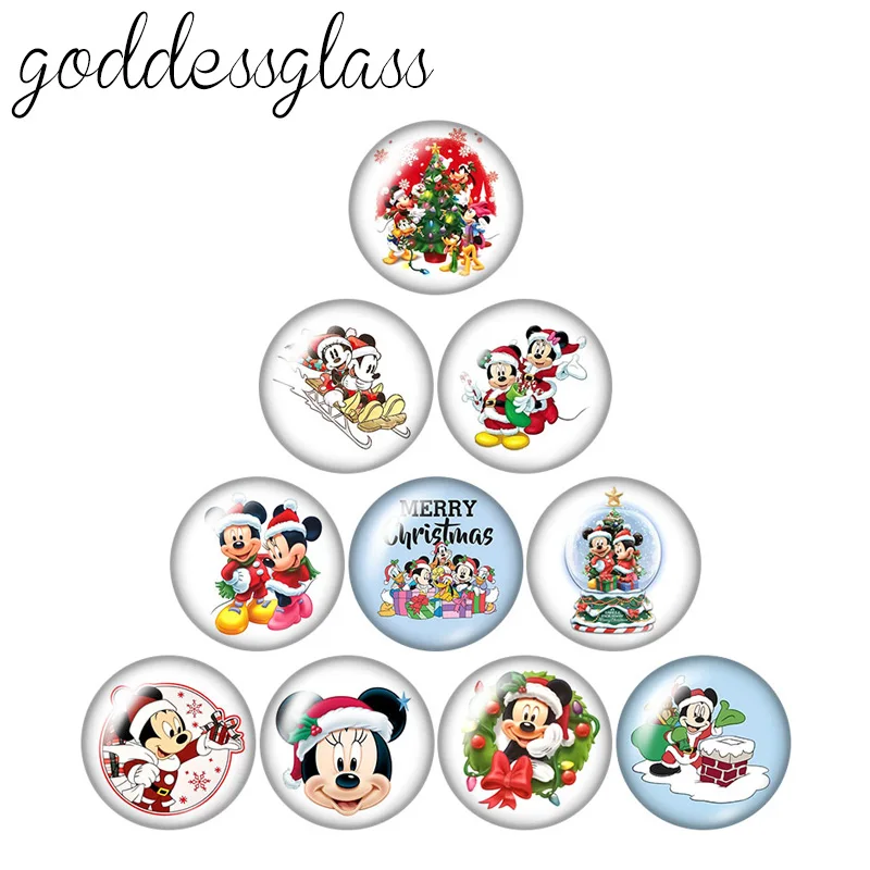 Disney Merry Christmas Mickey Minnie 10pcs 12mm/18mm/20mm/25mm Round photo glass cabochon flat back Necklace Making findings
Disney Merry Christmas Mickey Minnie 10pcs 12mm/18mm/20mm/25mm Round photo glass cabochon flat back Necklace Making findings