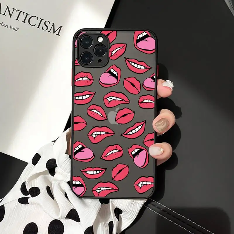 Sexy Girl red Lips Kiss Phone Case matte transparent For iphone 7 8 11 12 plus mini x xs xr pro max cover
Sexy Girl red Lips Kiss Phone Case matte transparent For iphone 7 8 11 12 plus mini x xs xr pro max cover