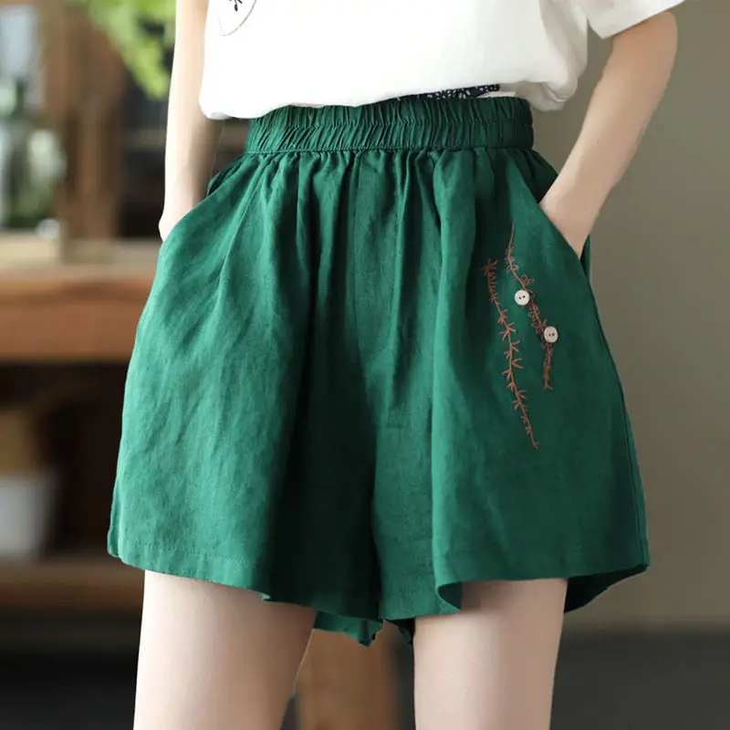 Literature and art RETRO cotton and hemp shorts women's 2021 summer new loose high waist versatile wide legged pants casual
Literature and art RETRO cotton and hemp shorts women's 2021 summer new loose high waist versatile wide legged pants casual