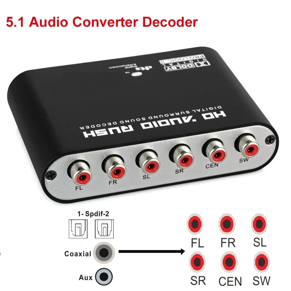 DAC Audio Digital to Analog Decoder SGEYR Digital DTS Channel Decoder 5.1 Audio Converter Optical Fiber Coaxial Sound Adapter
DAC Audio Digital to Analog Decoder SGEYR Digital DTS Channel Decoder 5.1 Audio Converter Optical Fiber Coaxial Sound Adapter