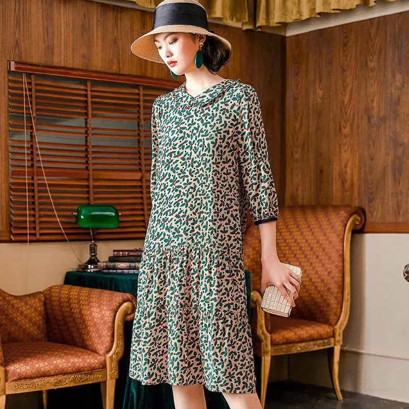 Real Silk Dress Mother's Mulberry Silk Dress High Quality Floral Medium Length Mulberry Silk Large Size Loose Summer Wear
Real Silk Dress Mother's Mulberry Silk Dress High Quality Floral Medium Length Mulberry Silk Large Size Loose Summer Wear