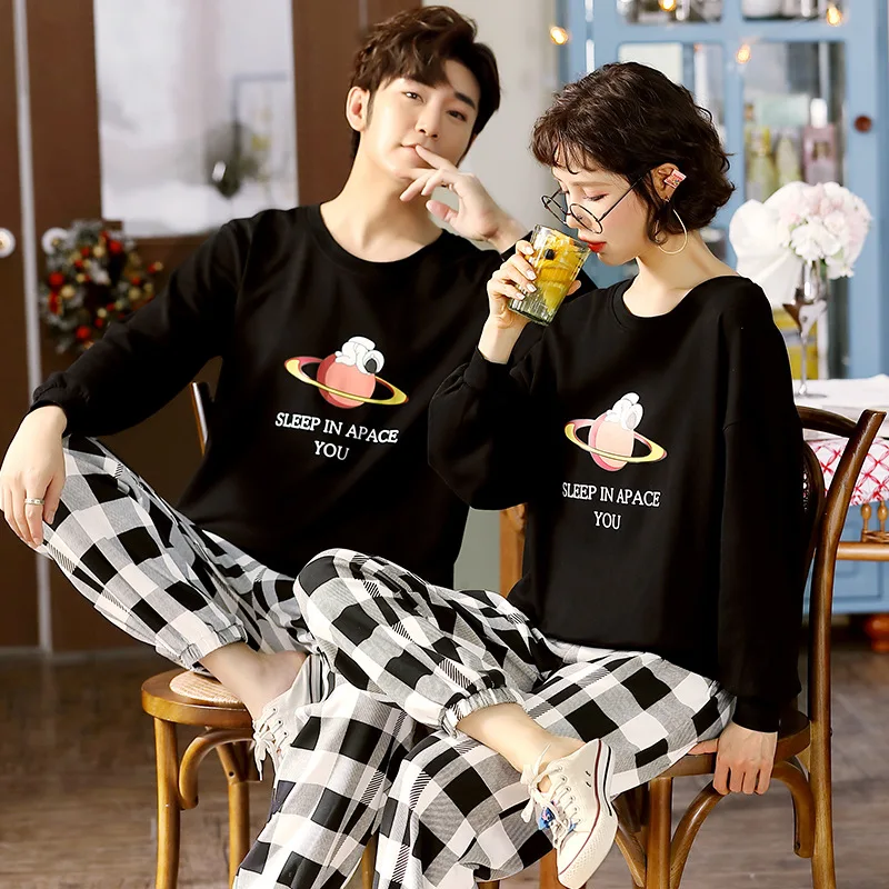SLPBELY Couple Pajamas Set Homesuit Spring Cartoon Long Sleeve Plaid Pant Men And Women Pyjamas Lovers Sleepwear Nightclothes
SLPBELY Couple Pajamas Set Homesuit Spring Cartoon Long Sleeve Plaid Pant Men And Women Pyjamas Lovers Sleepwear Nightclothes