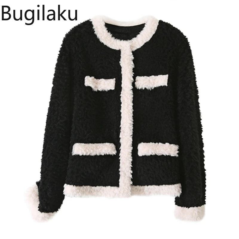 Женская Офисная куртка Bugilaku, Корейская уличная одежда, лоскутное пальто из овечьей шерсти с длинным рукавом, однобортный короткий топ с кру...
Женская Офисная куртка Bugilaku, Корейская уличная одежда, лоскутное пальто из овечьей шерсти с длинным рукавом, однобортный короткий топ с кру...