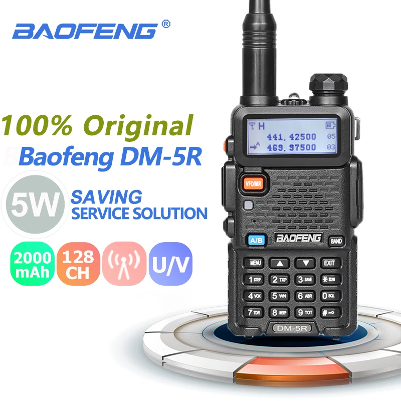 100% Original Baofeng DM-5R Walkie Talkie Tier1 Tier2 Radio 5W DMR UHF&VHF Digital DM5r Analo Mode Time Slot Dual Radio Station
100% Original Baofeng DM-5R Walkie Talkie Tier1 Tier2 Radio 5W DMR UHF&VHF Digital DM5r Analo Mode Time Slot Dual Radio Station