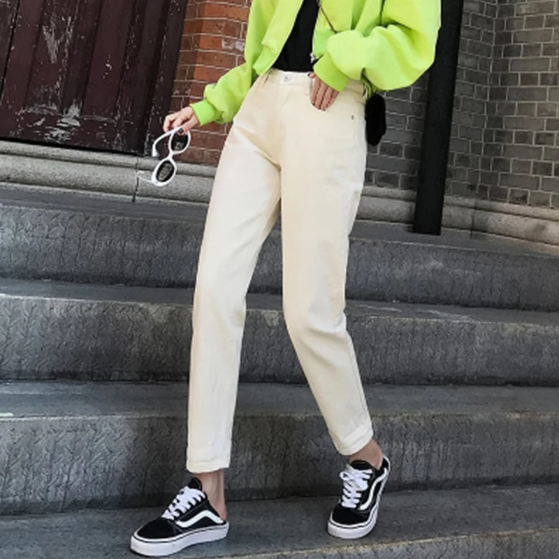 Cotton White Jeans for Women High Waist Harem Mom Jeans spring 2020 new plus size black women jeans denim pants beige blue
Cotton White Jeans for Women High Waist Harem Mom Jeans spring 2020 new plus size black women jeans denim pants beige blue