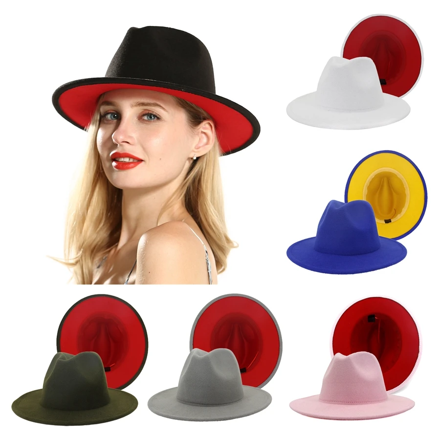 HanXi 38 Colors Patchwork Fedoras Hat for Women Fashion Felt Cowboy Jazz Cap Imitation Wool Fedoras Wide Brim Panama Trilby Cap
HanXi 38 Colors Patchwork Fedoras Hat for Women Fashion Felt Cowboy Jazz Cap Imitation Wool Fedoras Wide Brim Panama Trilby Cap