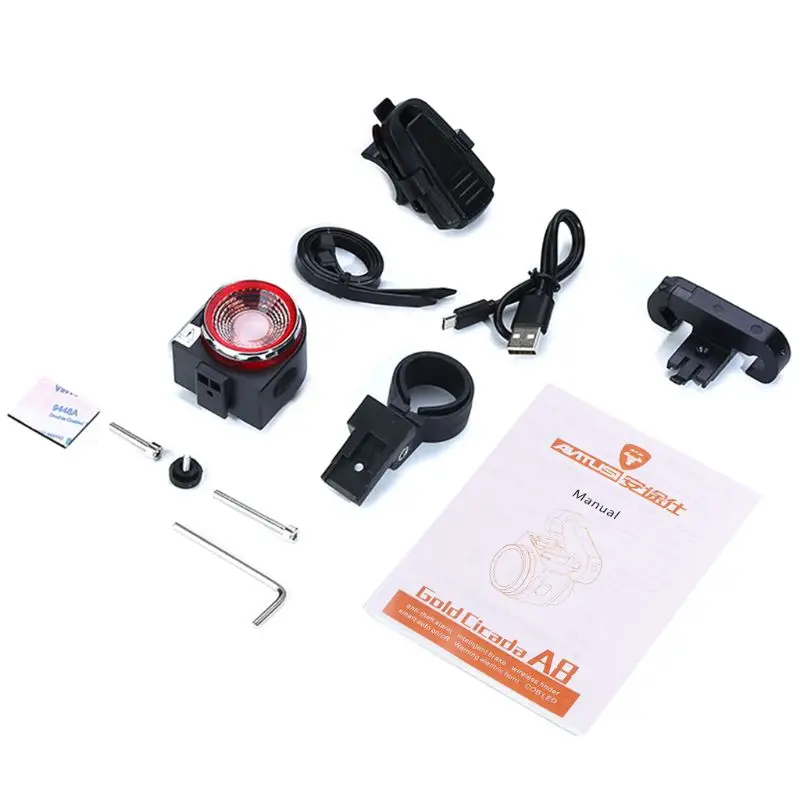 A8 IPX5 Waterproof USB Charging Tail Light for Bicycle Remote Control Smart Bike LED Light Burglar Alarm Warning Travel Security 
A8 IPX5 Waterproof USB Charging Tail Light for Bicycle Remote Control Smart Bike LED Light Burglar Alarm Warning Travel Security