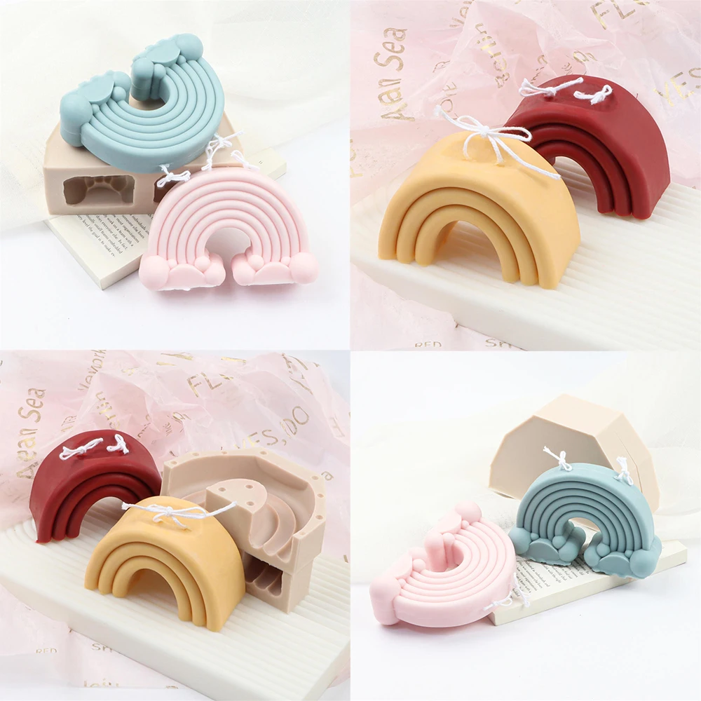 Art Style 3D Tunnel Candle Silicone Mold Silione Rainbow Cloud Plaster Mould Arch Bridge Epoxy Resin Soap Tool Home Decoration
Art Style 3D Tunnel Candle Silicone Mold Silione Rainbow Cloud Plaster Mould Arch Bridge Epoxy Resin Soap Tool Home Decoration