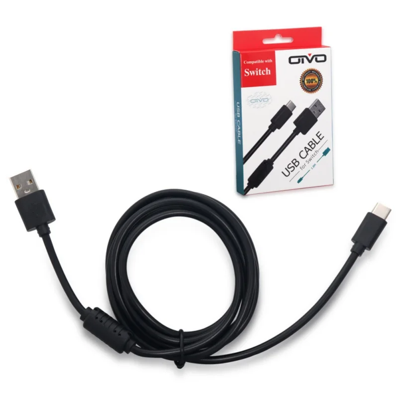 Кабель для зарядки и передачи данных USB Type-C 1 8 м с магнитным кольцом контроллера