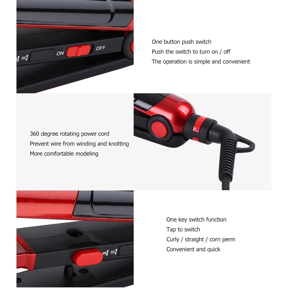Ceramic Electric Multipurpose Corn Perm Splint Hair Curlers Straightener Hairdressing Hair Curler for Salons/Home Hair Care
Ceramic Electric Multipurpose Corn Perm Splint Hair Curlers Straightener Hairdressing Hair Curler for Salons/Home Hair Care