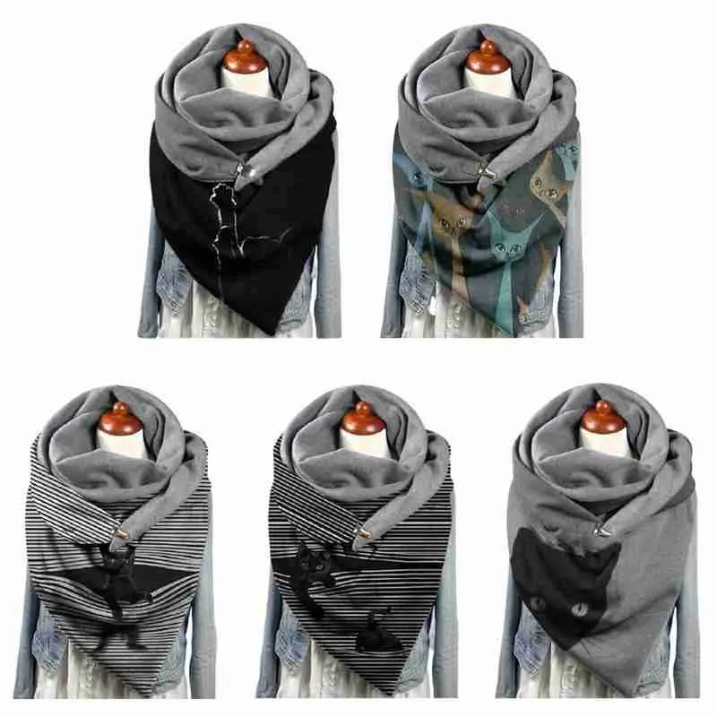 180*75cm Women Cute Cat Print Scarf Hijabs Fashion Scarves Multi-purpose Shawl Scarf Female Foulard Retro Wraps Shawls Butt W7E7 
180*75cm Women Cute Cat Print Scarf Hijabs Fashion Scarves Multi-purpose Shawl Scarf Female Foulard Retro Wraps Shawls Butt W7E7