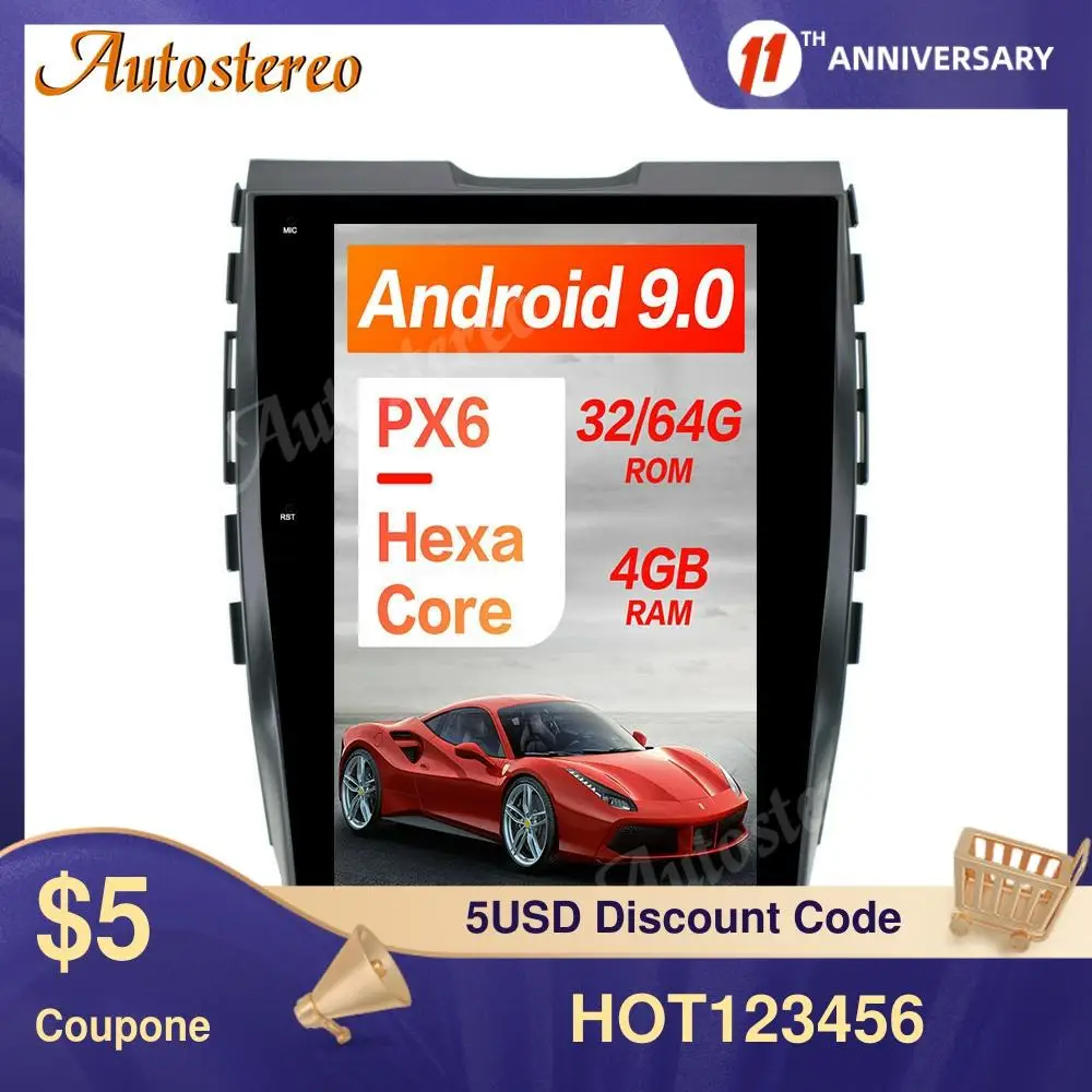 Vertical Screen Android 9.0 PX6 Car GPS Navigation For Ford EDGE 2015-2018 Stereo Head Unit Multimedia Player Auto Radio Carplay
Vertical Screen Android 9.0 PX6 Car GPS Navigation For Ford EDGE 2015-2018 Stereo Head Unit Multimedia Player Auto Radio Carplay