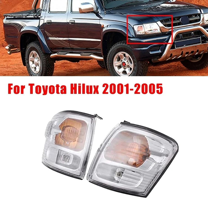 2Pcs Car Front Corner Light Turn Signal Daytime Running Light for Toyota Hilux 2001-2005 81520-35280 81521-35280
2Pcs Car Front Corner Light Turn Signal Daytime Running Light for Toyota Hilux 2001-2005 81520-35280 81521-35280