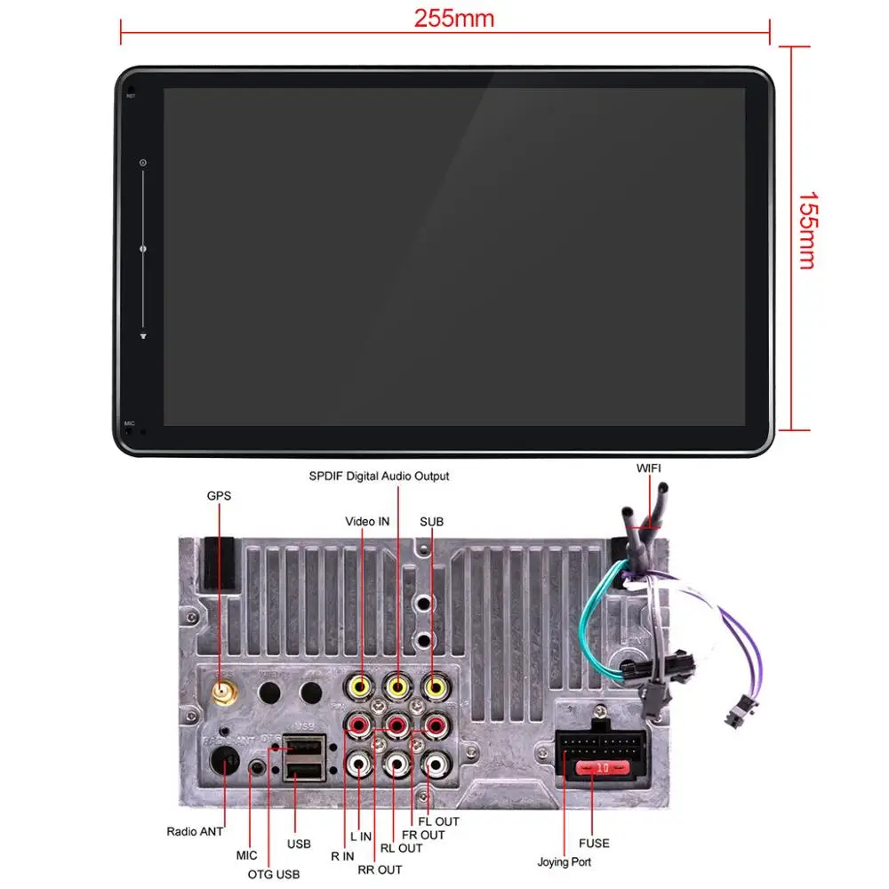 IPS 10 &quot2 Din Android универсальный автомобильный радиоприемник стерео аудио HD 1280*720