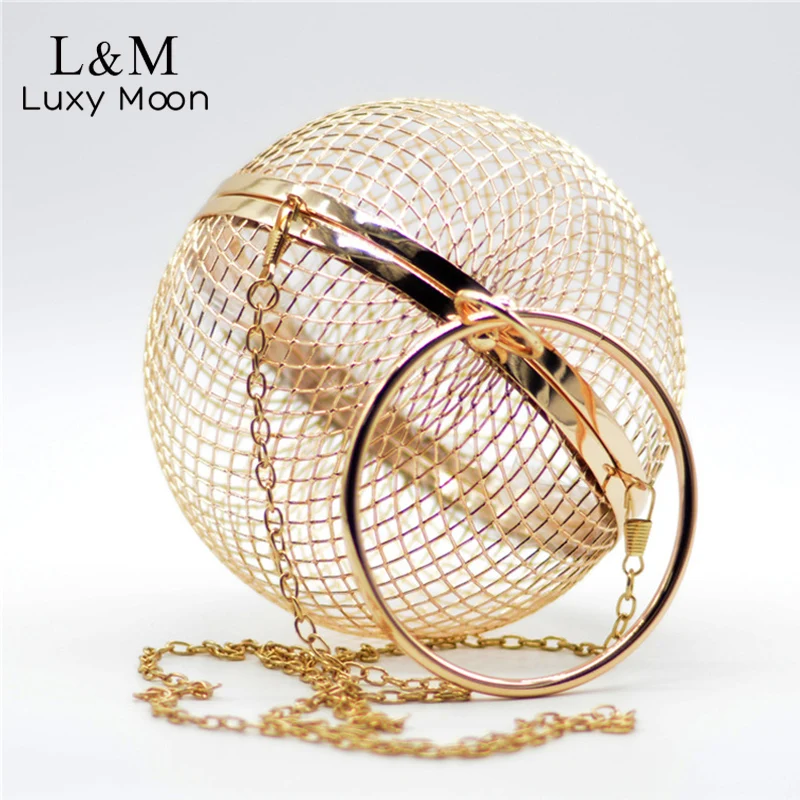 Round Metal Handbag For Women 2021 Hollow Out Designer Clutch Evening Bag Gold Silver Party Chain Shoulder Bag Sac Femme X372H
Round Metal Handbag For Women 2021 Hollow Out Designer Clutch Evening Bag Gold Silver Party Chain Shoulder Bag Sac Femme X372H