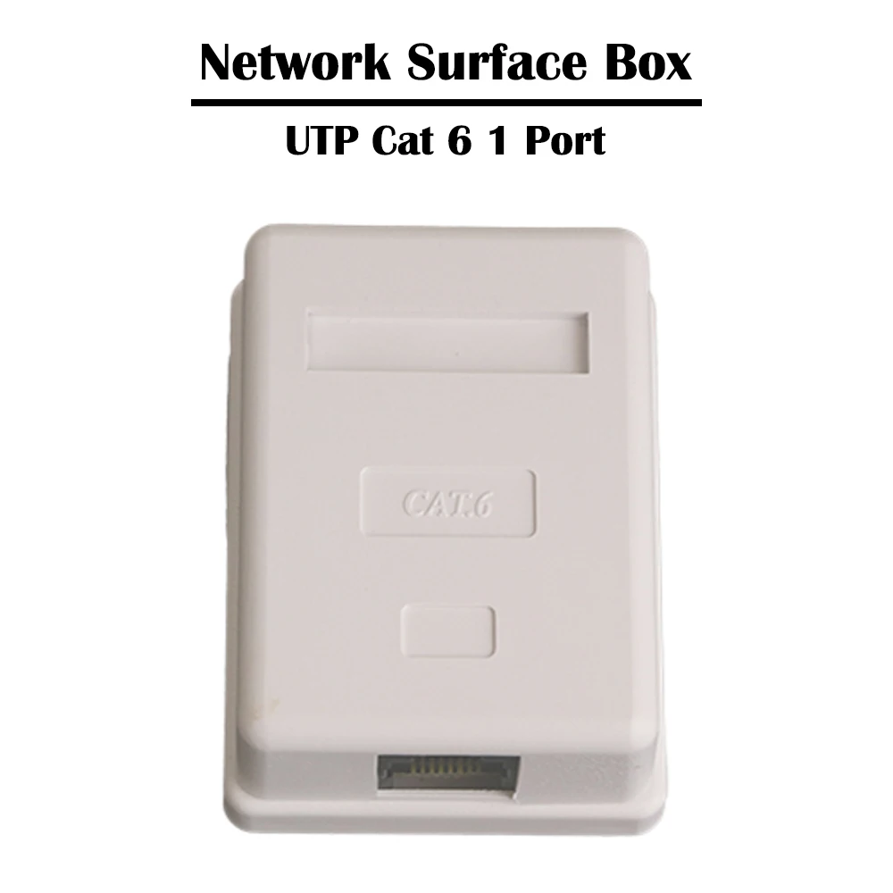 1 порт UTP/FTP Cat 5e/ 6 сетевая Поверхностная распределительная коробка информация о