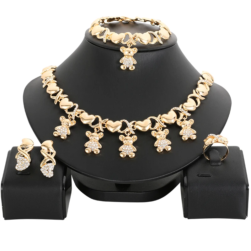 NEW African Jewelry Set Dubai Silver Color Bear Shape Necklace Set Women Customer Nigerian Wedding Brand Jewelry Set Design Gift
NEW African Jewelry Set Dubai Silver Color Bear Shape Necklace Set Women Customer Nigerian Wedding Brand Jewelry Set Design Gift