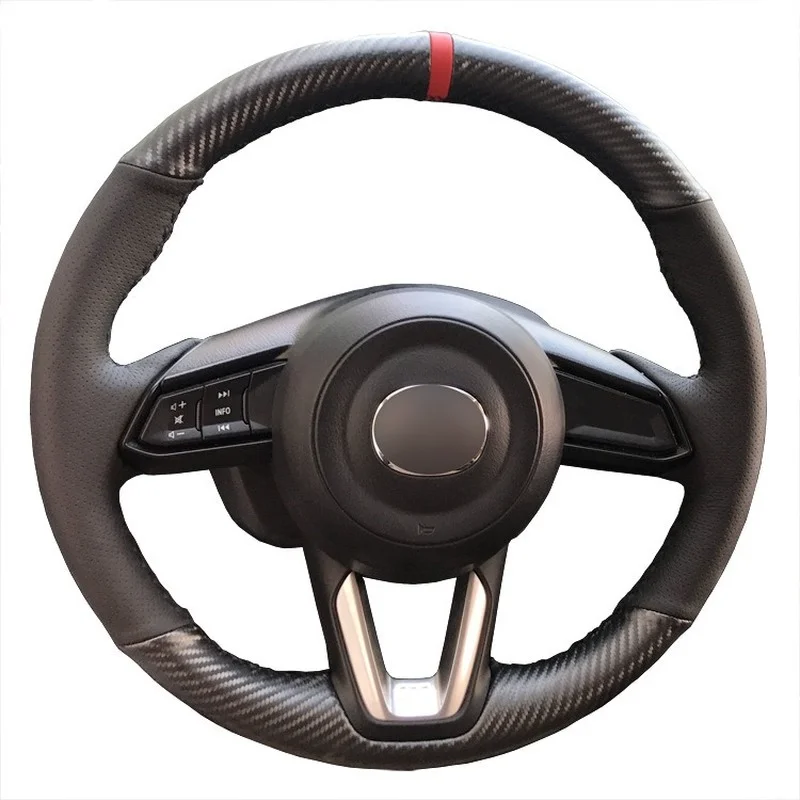 Модный кожаный чехол рулевого колеса ручной работы для Mazda CX-5 CX-4 Аксессуары для автомобилей Роскошный чехол для руля на заказ
Модный кожаный чехол рулевого колеса ручной работы для Mazda CX-5 CX-4 Аксессуары для автомобилей Роскошный чехол для руля на заказ