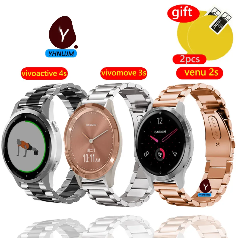 watch band for Garmin venu 2s strap metal stainless steel Garmin vivoactive 4s/vivomove 3s Strap bracelet belt Sports wristbands
watch band for Garmin venu 2s strap metal stainless steel Garmin vivoactive 4s/vivomove 3s Strap bracelet belt Sports wristbands