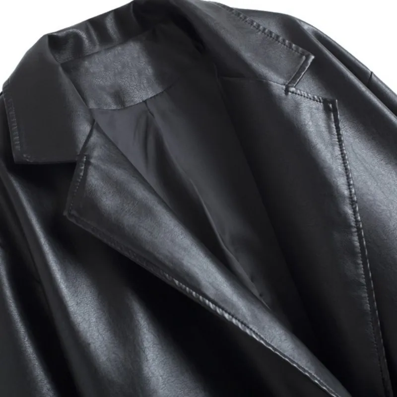 Autumn Women Loose Biker Coat Fashion Single Button PU Leather Blazer Streetwear Office Lady Black Full Sleeve Suit Jacket
Autumn Women Loose Biker Coat Fashion Single Button PU Leather Blazer Streetwear Office Lady Black Full Sleeve Suit Jacket