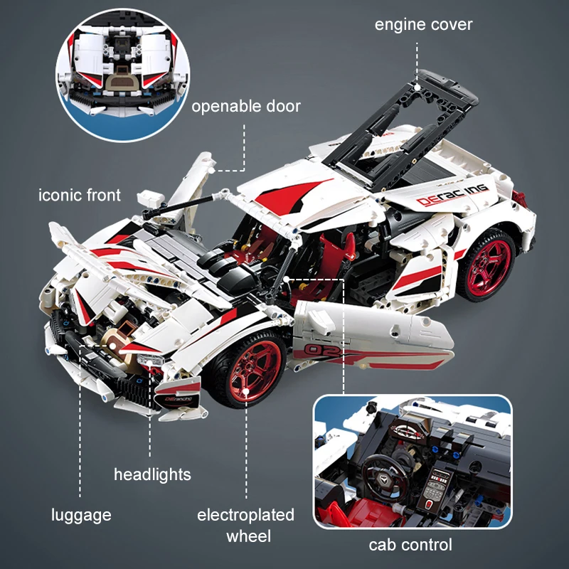 1696pcs Technic City APP RC LP610 Remote Control Car Racing Sports Vehicle Building Blocks Racer Bricks Children Toys Gifts
1696pcs Technic City APP RC LP610 Remote Control Car Racing Sports Vehicle Building Blocks Racer Bricks Children Toys Gifts