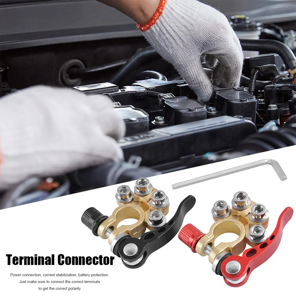 2 Pcs 4 Way Car Battery Terminal Wire Cable Clamp Terminal Quick Disconnect Shut-Off Connectors For Car Sub-clamp Accessories
2 Pcs 4 Way Car Battery Terminal Wire Cable Clamp Terminal Quick Disconnect Shut-Off Connectors For Car Sub-clamp Accessories