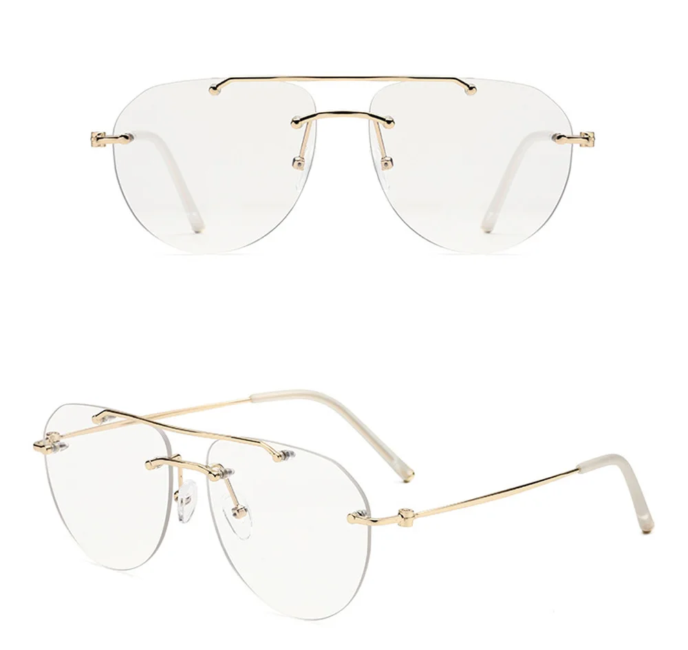 Men Women Anti Blu Ray Vintage Ultralight Rimless Double Bridge Custom Made Myopia Glasses -1 to -6 Reaing Glasses +1 to +4
Men Women Anti Blu Ray Vintage Ultralight Rimless Double Bridge Custom Made Myopia Glasses -1 to -6 Reaing Glasses +1 to +4