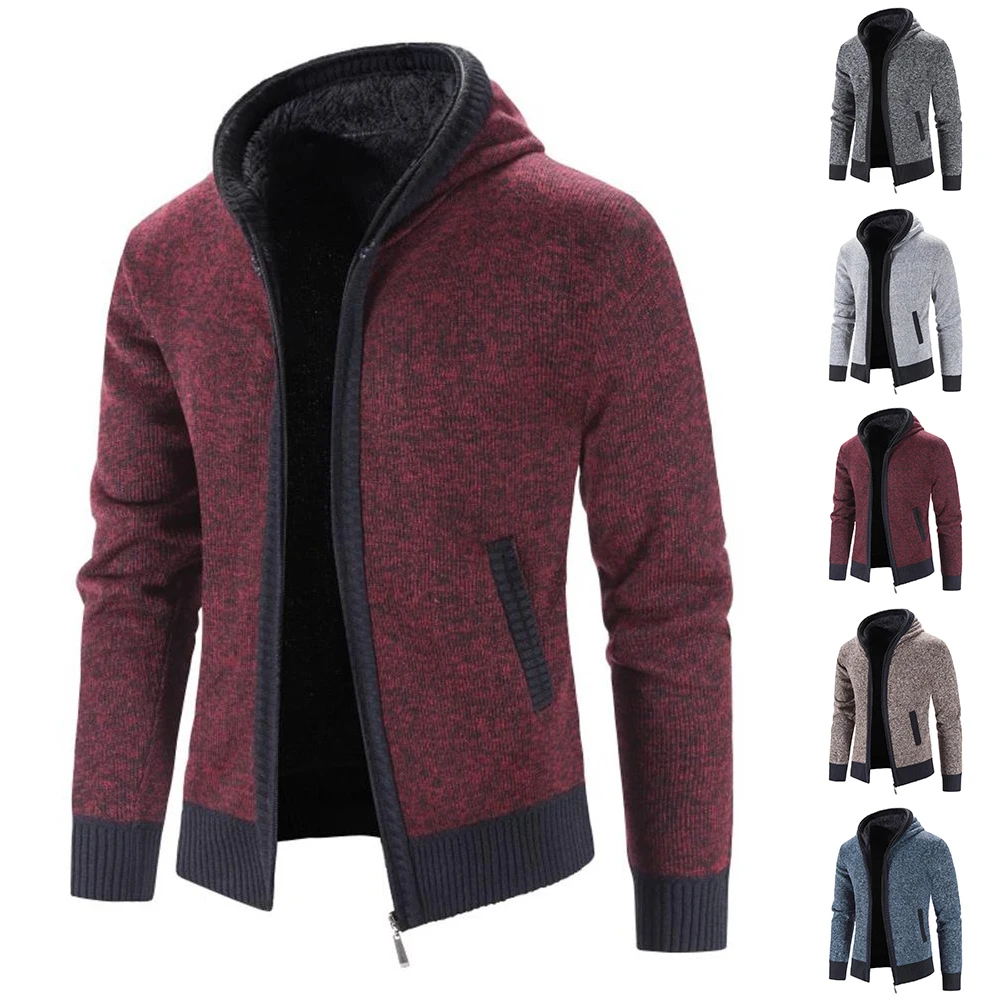 Debracat Red Cotton Sweaters Hooded Long Sleeve Coat Knitted Sweater Winter Autumn Coats Outwear Casual Zipper Warm Clothes Men
Debracat Red Cotton Sweaters Hooded Long Sleeve Coat Knitted Sweater Winter Autumn Coats Outwear Casual Zipper Warm Clothes Men