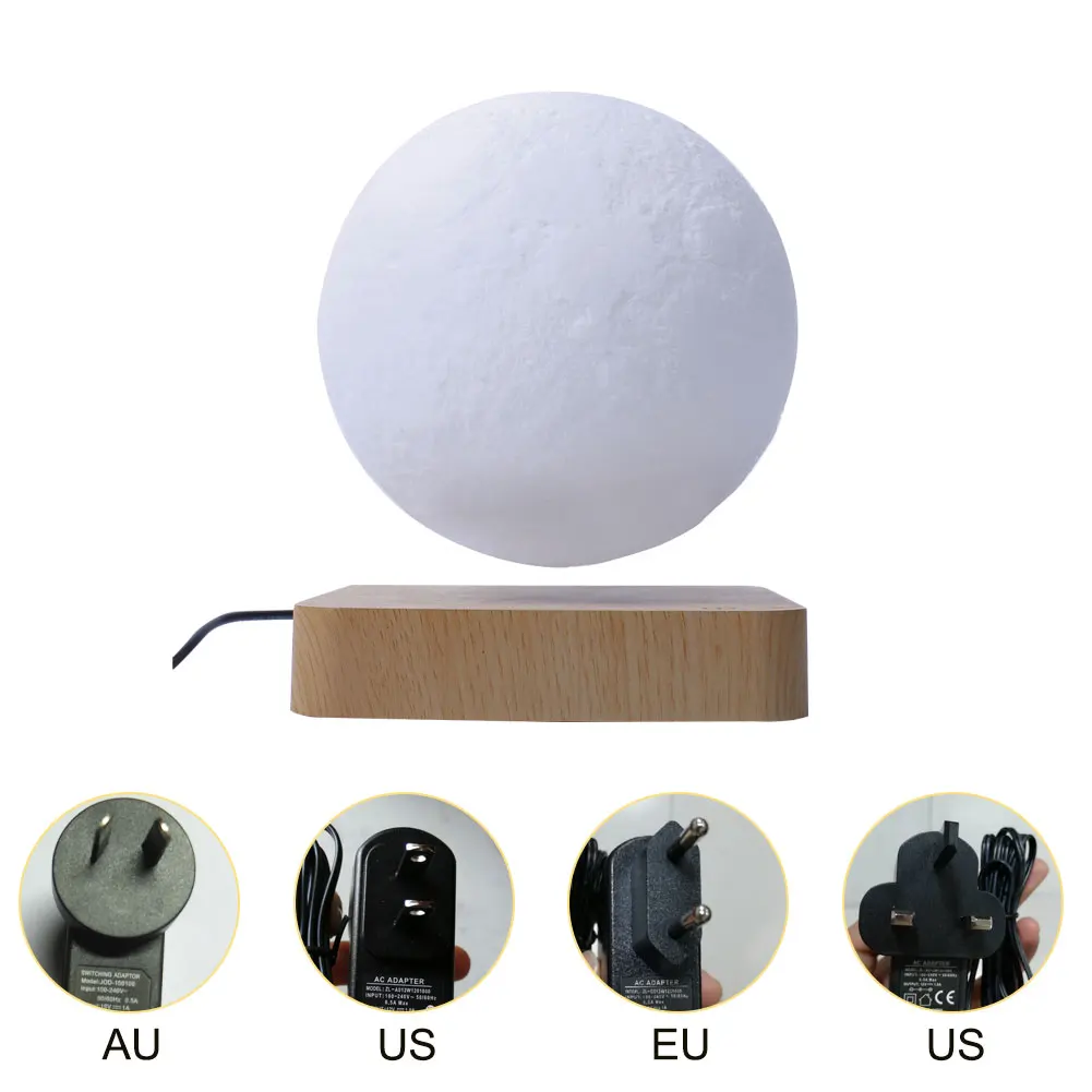 3D Magnetic Suspension Moon Night Light Floating Rotating Creative Lamp Wooden Base Unique Gifts Home Decoration Holiday Lights
3D Magnetic Suspension Moon Night Light Floating Rotating Creative Lamp Wooden Base Unique Gifts Home Decoration Holiday Lights