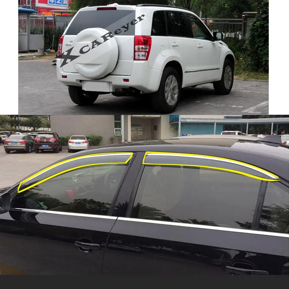 Car Sticker Plastic Window Glass Wind Visor Rain/Sun Guard Vent Protector Awnings For SUZUKI Grand Vitara 2007-2012
Car Sticker Plastic Window Glass Wind Visor Rain/Sun Guard Vent Protector Awnings For SUZUKI Grand Vitara 2007-2012