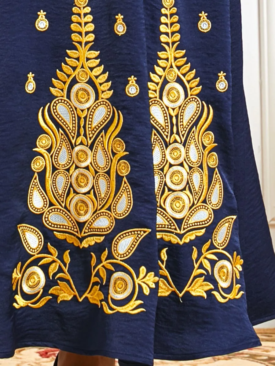 Vintage Muslim Arabic Dress Women Embroidery Long Sleeve Moroccan Kaftan Maxi Hijab Dresses Islamic ClothingDubai Abaya Vestidos
Vintage Muslim Arabic Dress Women Embroidery Long Sleeve Moroccan Kaftan Maxi Hijab Dresses Islamic ClothingDubai Abaya Vestidos