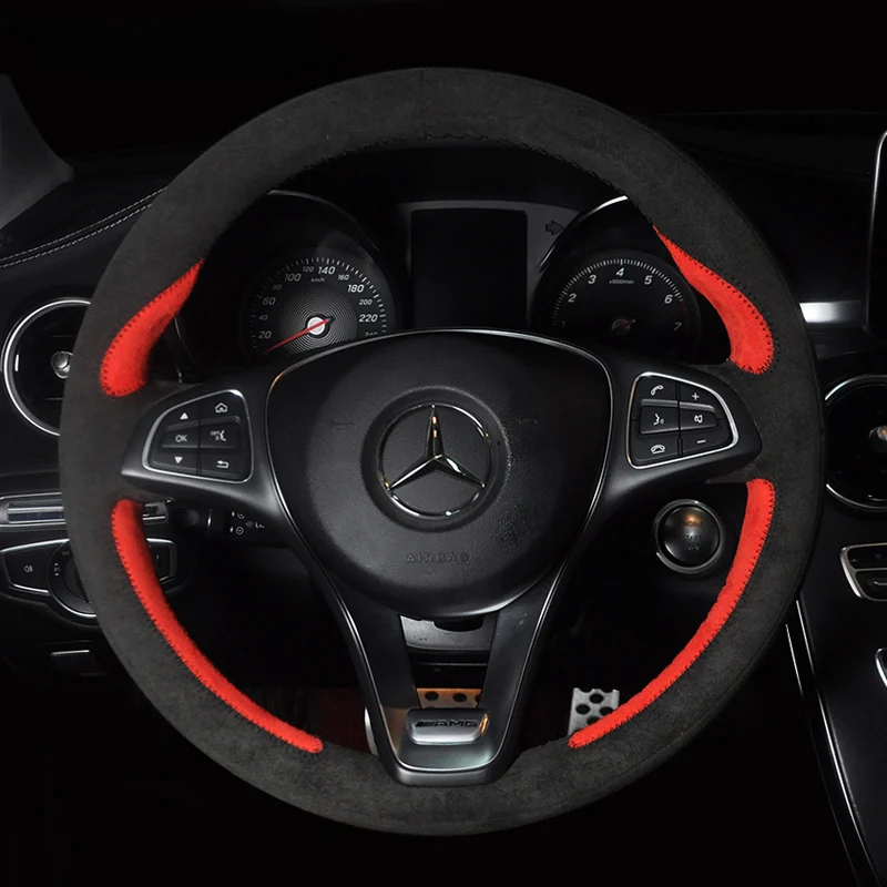 DIY leather suede car steering wheel cover For Mercedes-Benz glc260l c-class c200l e-class 300l gla-class glb180 car accessories
DIY leather suede car steering wheel cover For Mercedes-Benz glc260l c-class c200l e-class 300l gla-class glb180 car accessories