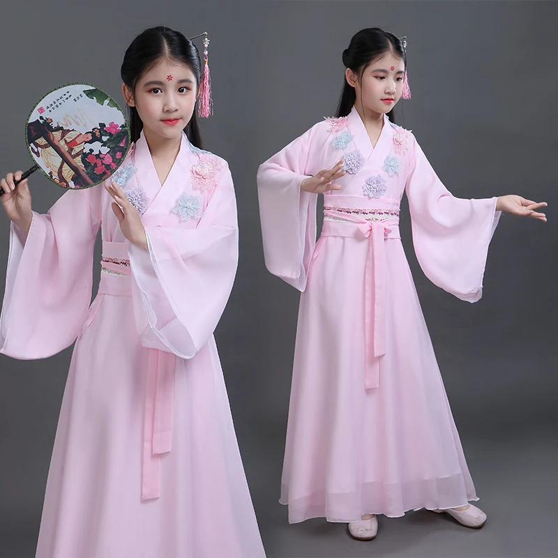2022 Hanfu Dress Girls Traditional Clothing Fairy Chinese Folk Dance Costume Pink Hanfu Kids Classical Dancing Stage Wear
2022 Hanfu Dress Girls Traditional Clothing Fairy Chinese Folk Dance Costume Pink Hanfu Kids Classical Dancing Stage Wear