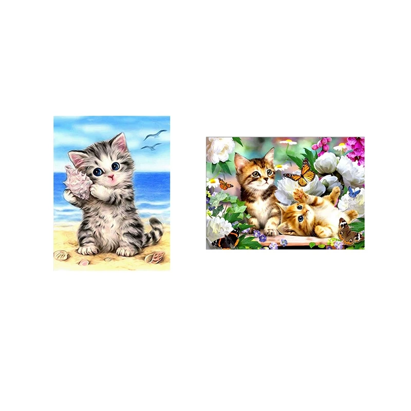 2Set Diamond Painting Decorations Animals For Cross Stitch, Cute Kitten & Cat Flutters Butterfly
2Set Diamond Painting Decorations Animals For Cross Stitch, Cute Kitten & Cat Flutters Butterfly