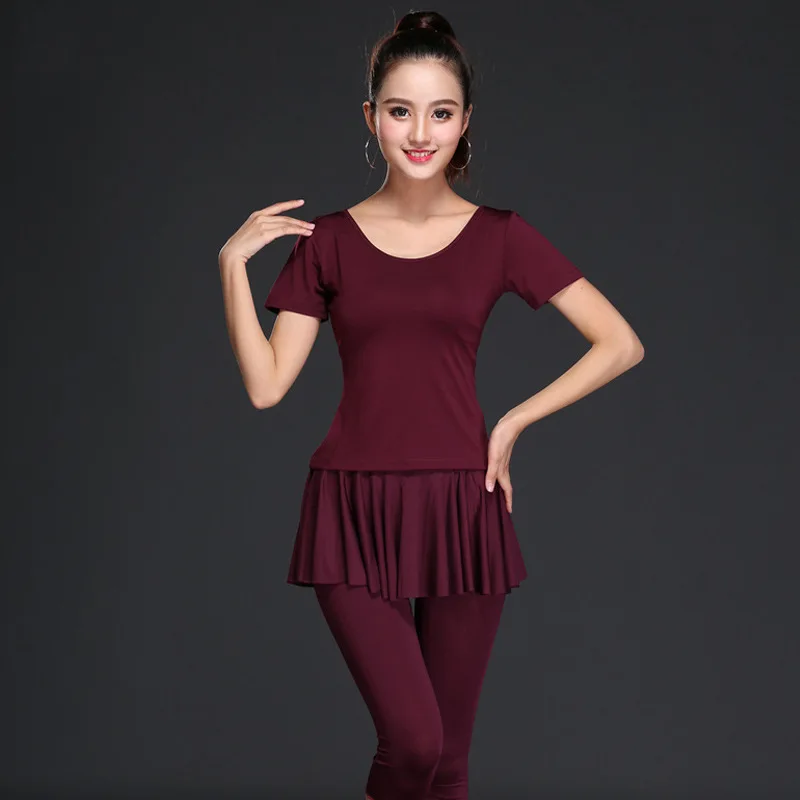 Latin Dance Dress Suit Skirt Shirt Adult Female Dance Practice Pants Summer Pants Belly Dance Clothing Slim Long Sleeves Black 
Latin Dance Dress Suit Skirt Shirt Adult Female Dance Practice Pants Summer Pants Belly Dance Clothing Slim Long Sleeves Black