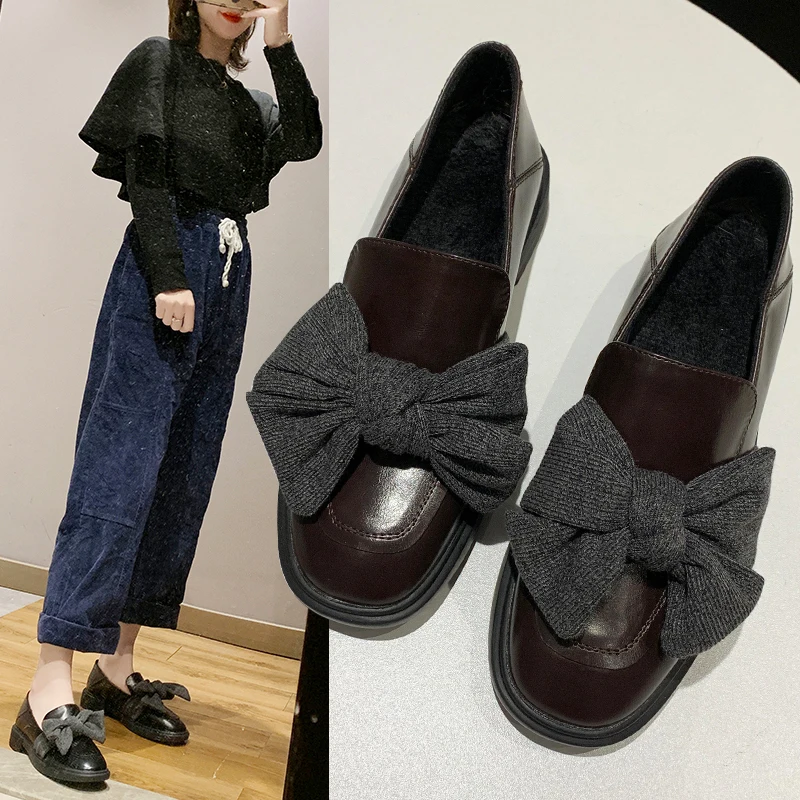 Oxfords Women Shoes Female Bow Knot Loafers Platform Slip on Solid Black Patent Leather Shoes Woman Ladies Shoes U14-59
Oxfords Women Shoes Female Bow Knot Loafers Platform Slip on Solid Black Patent Leather Shoes Woman Ladies Shoes U14-59