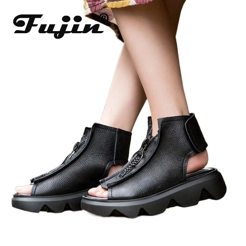 Сандалии Fujin женские на массивной платформе, кожаные босоножки на молнии, винтажные спортивные в ретро стиле, на лето
Сандалии Fujin женские на массивной платформе, кожаные босоножки на молнии, винтажные спортивные в ретро стиле, на лето