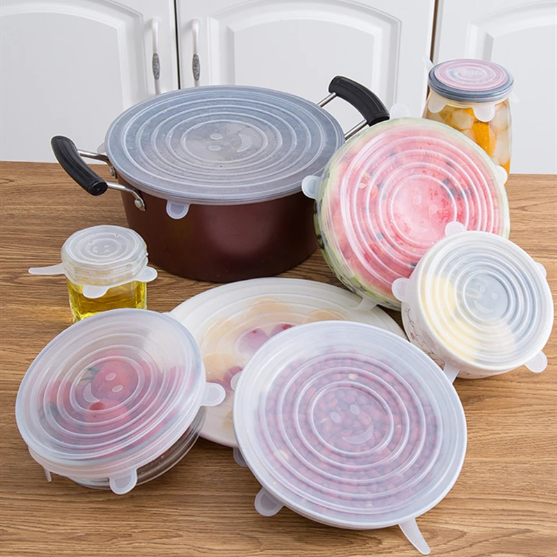 Silicone Stretch Lids Reusable Airtight Food Wrap Covers Keeping Fresh Seal Bowl Stretchy Wrap Cover Kitchen Cookware
Silicone Stretch Lids Reusable Airtight Food Wrap Covers Keeping Fresh Seal Bowl Stretchy Wrap Cover Kitchen Cookware