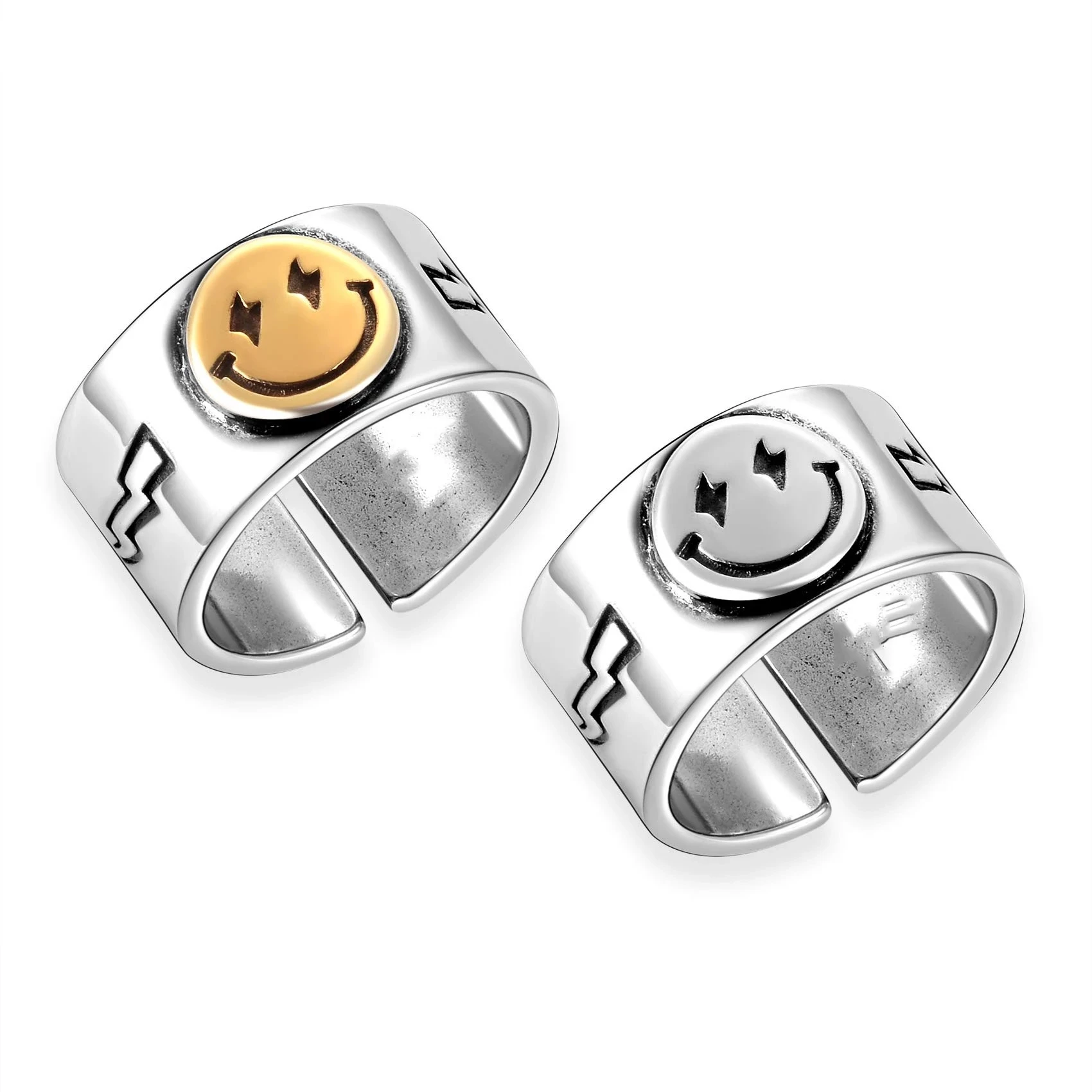2021 New Best Punk Smiley Ring Retro Ancient Silver Plated Finger-ring Jewelery Hip Hop Adjustable Gift Rings For Womens
2021 New Best Punk Smiley Ring Retro Ancient Silver Plated Finger-ring Jewelery Hip Hop Adjustable Gift Rings For Womens