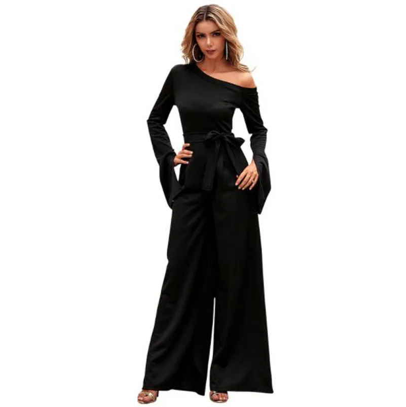 Cultiseed Women Sexy Off One Shoulder Flare Sleeve Wide Leg Pant Jumpsuits Overalls Female New Elegant Office Work Party Rompers
Cultiseed Women Sexy Off One Shoulder Flare Sleeve Wide Leg Pant Jumpsuits Overalls Female New Elegant Office Work Party Rompers