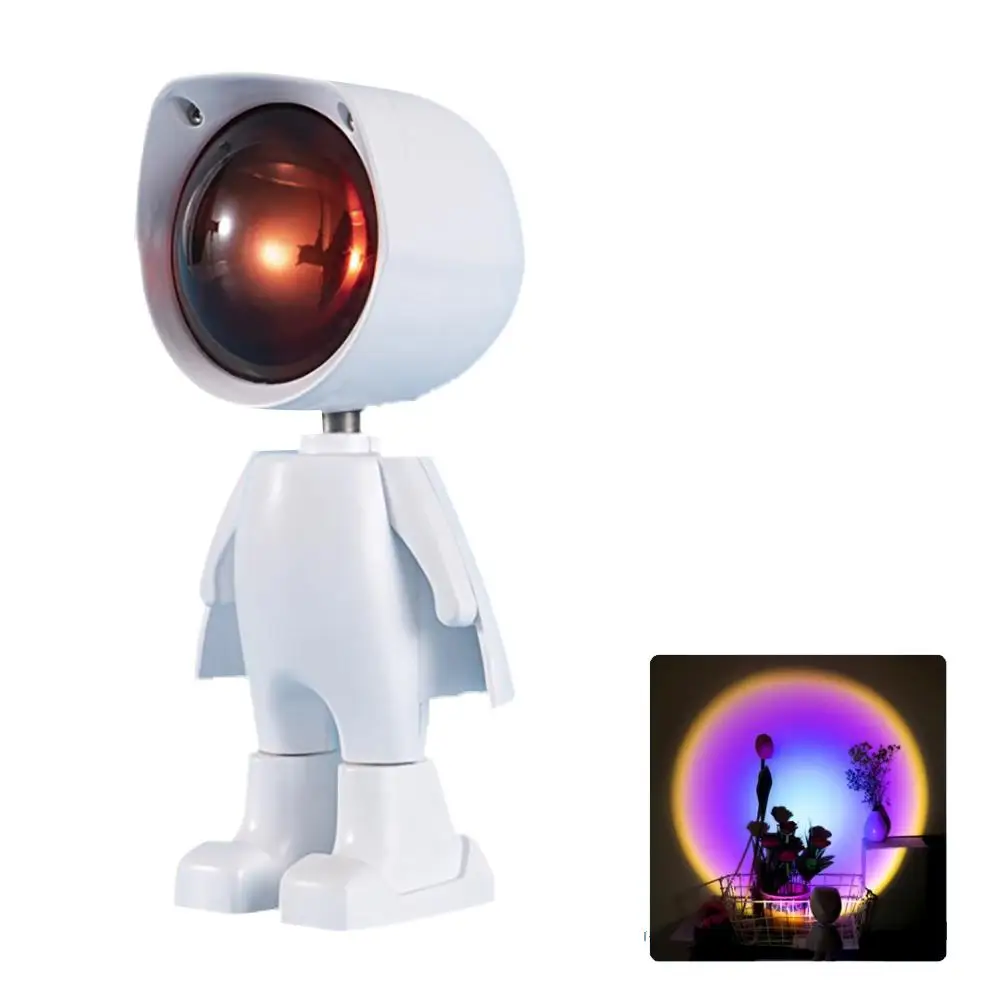 Sunset Desk Projection Light Robot Figure LED Art Projection Lamp 360 Degree Atmosphere Lamp For Home Bar Party Decoration
Sunset Desk Projection Light Robot Figure LED Art Projection Lamp 360 Degree Atmosphere Lamp For Home Bar Party Decoration