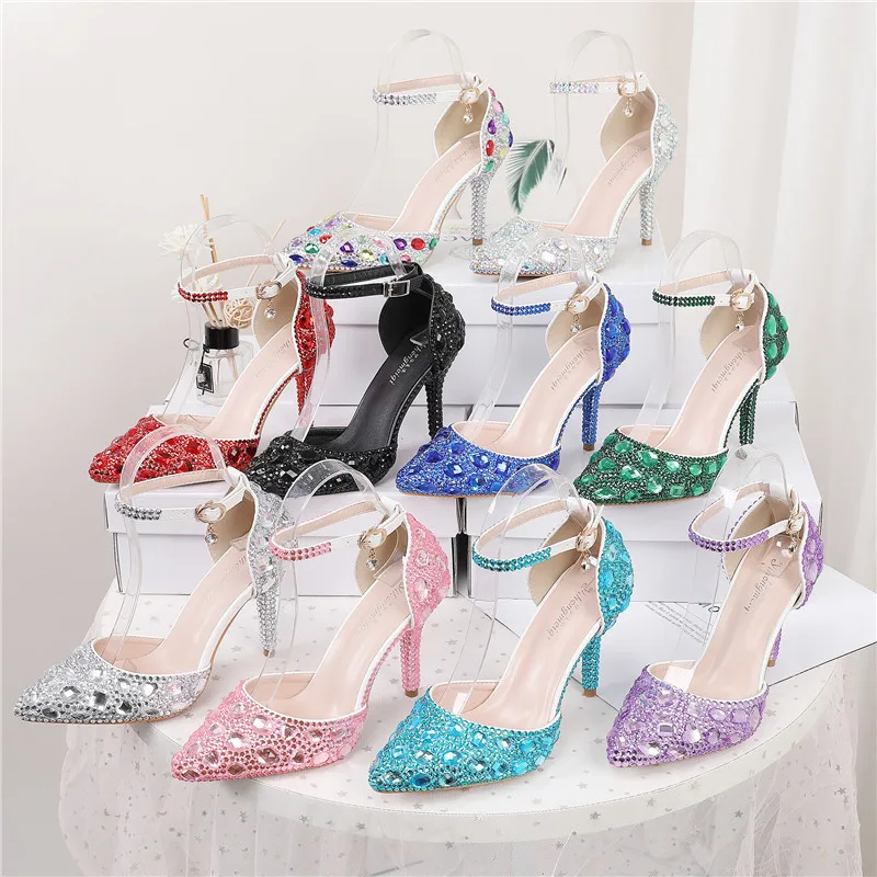 2021 Newest Shoes Rhinestone High Private Custom Heels Women Pumps Pointed Toe Woman Crystal Buckle Strap Party Wedding Shoes9CM
2021 Newest Shoes Rhinestone High Private Custom Heels Women Pumps Pointed Toe Woman Crystal Buckle Strap Party Wedding Shoes9CM