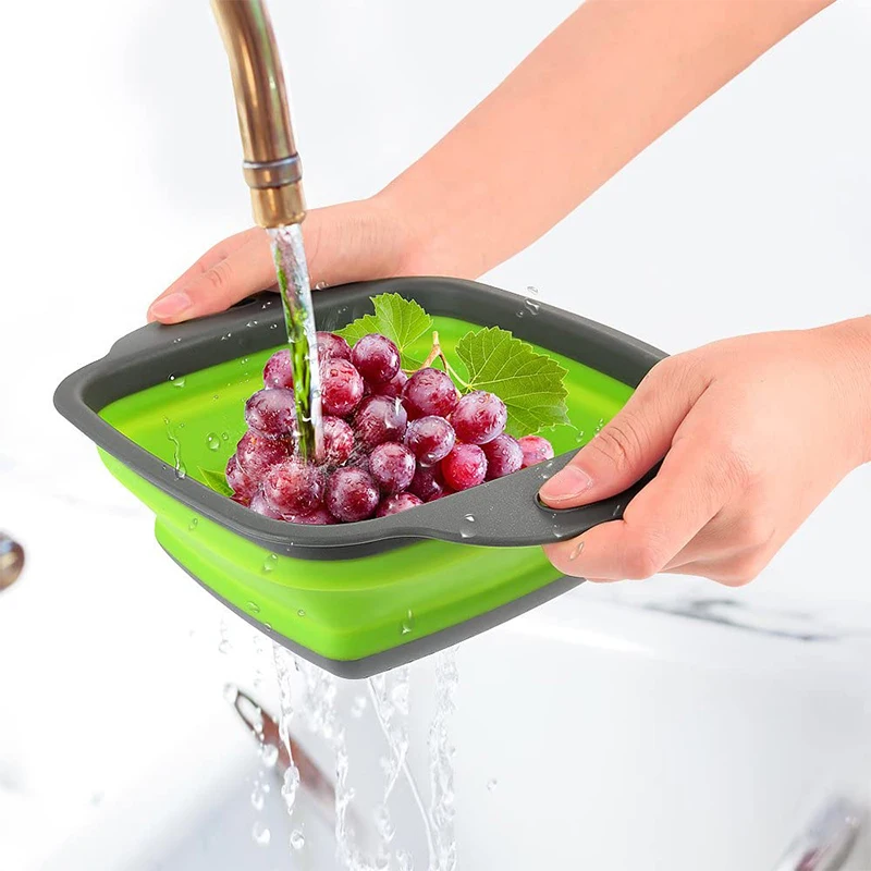 Colander Collapsible, Kitchen Strainers, 1Pc Square and 1Pc Over the Sink Colander, Folding Strainer
Colander Collapsible, Kitchen Strainers, 1Pc Square and 1Pc Over the Sink Colander, Folding Strainer