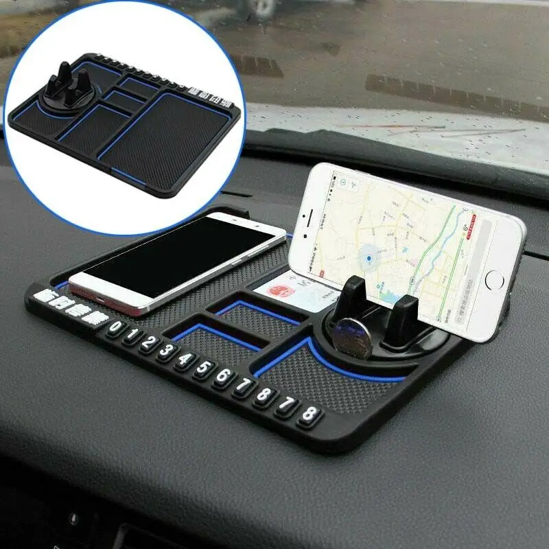 Anti-slip Multifunctional Car Dashboard Mat Keys Cell Phone Stand Holder Pad Rubber Cushion Temporary Parking Number Card Sign
Anti-slip Multifunctional Car Dashboard Mat Keys Cell Phone Stand Holder Pad Rubber Cushion Temporary Parking Number Card Sign