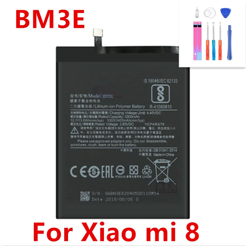 NEW Phone Battery BM3E for Xiaomi Mi 8 Mi8 M8 Real 3400mAh High Quality Replacement Battery
NEW Phone Battery BM3E for Xiaomi Mi 8 Mi8 M8 Real 3400mAh High Quality Replacement Battery